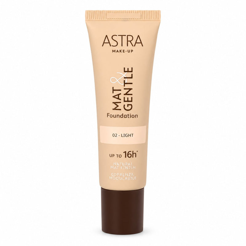 Astra Make Up Mat & Gentle Foundation Light, vloeibare foundation voor een matte finish