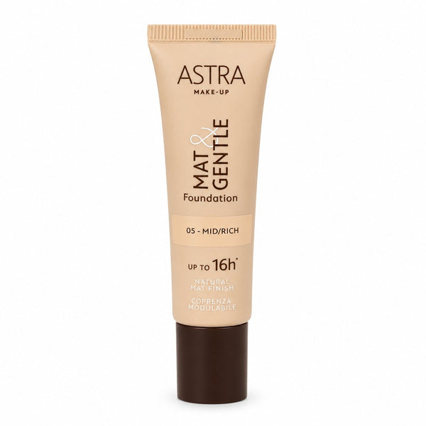 Astra Make Up Mat & Gentle Foundation Mid/rich, vloeibare foundation met matte finish