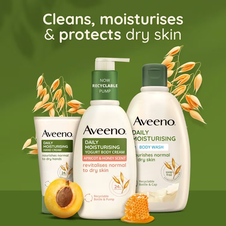 Aveeno Yoghurt Body Cream Apricot & Honey Scent 300 ml. 6
