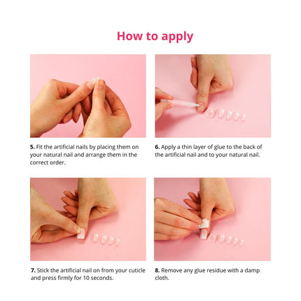 Boozyshop 24 pcs Press On Nails Glazed Donut