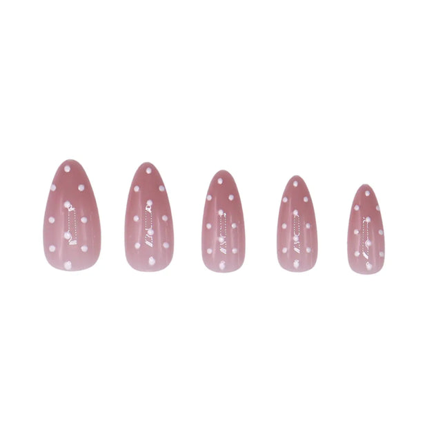 Boozyshop 24 pcs Press On Nails Polka Dots