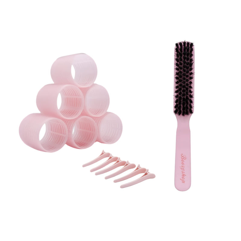 Boozyshop Blowout and Volume Set, kit voor haarstyling met rollers en borstel