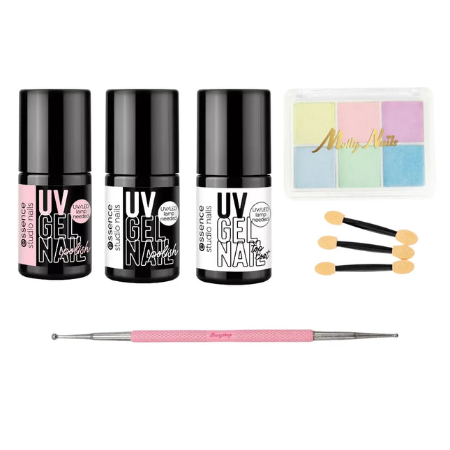 Boozyshop Glazed Donut Polka Dot Nails Set