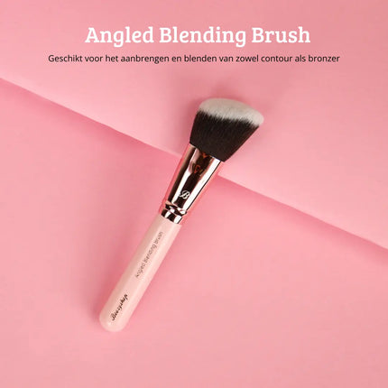 Boozyshop Pink & Rose Gold Angled Blending Brush