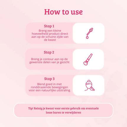 Boozyshop Pink & Rose Gold Angled Blending Brush