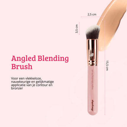 Boozyshop Pink & Rose Gold Angled Blending Brush