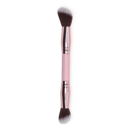 Boozyshop Soft Pink and Gold Foundation and Face Duo Brush