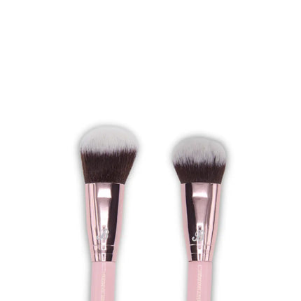 Boozyshop Soft Pink and Gold Foundation and Face Duo Brush