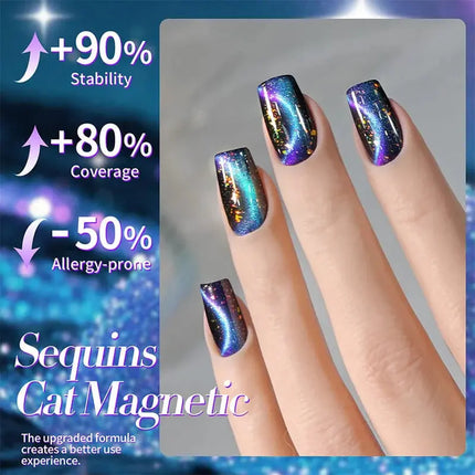 Born Pretty Glitter Cat Magnetic Gel MY35 Starry Sky