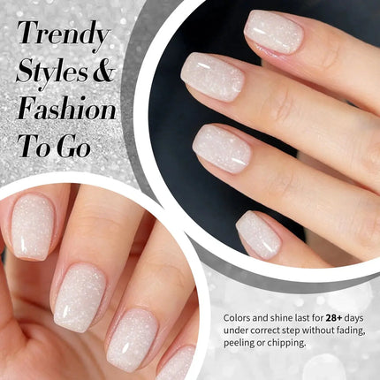 Born Pretty Jelly Nude Snow Glitter Gel JN90