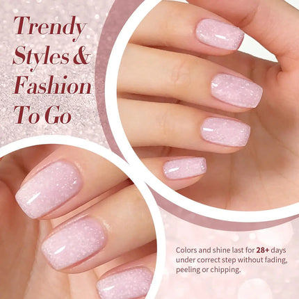 Born Pretty Jelly Nude Snow Glitter Gel JN91