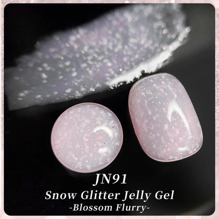 Born Pretty Jelly Nude Snow Glitter Gel JN91