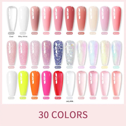 Born Pretty Pure Color & Glitter Non Stick Hand Extension Gel NEG25