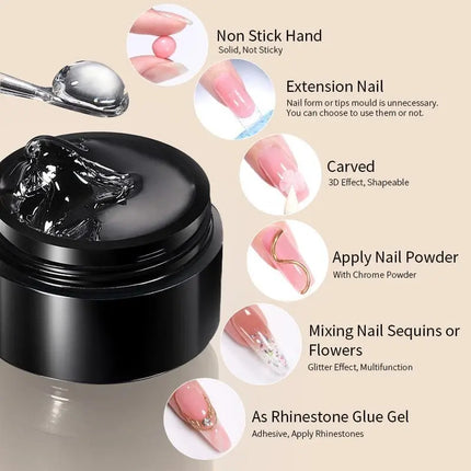 Born Pretty Pure Color & Glitter Non Stick Hand Extension Gel NEG27
