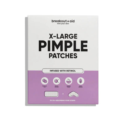 BreakoutAid X-Large Pimple Patches Retinol and Salicylic Acid