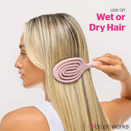 Brushworks Flexi Oval Detangling Hair Brush