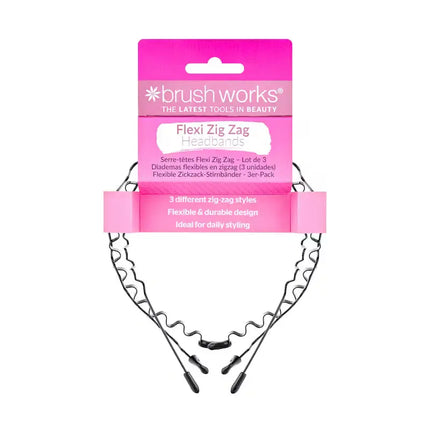 Brushworks Flexi Zig Zag Headbands Set