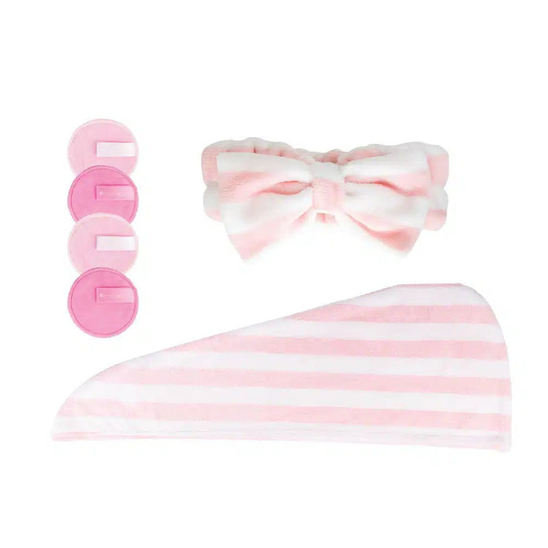Brushworks Luxury Refresh Set, set met haarband, handdoek en make-up remover pads