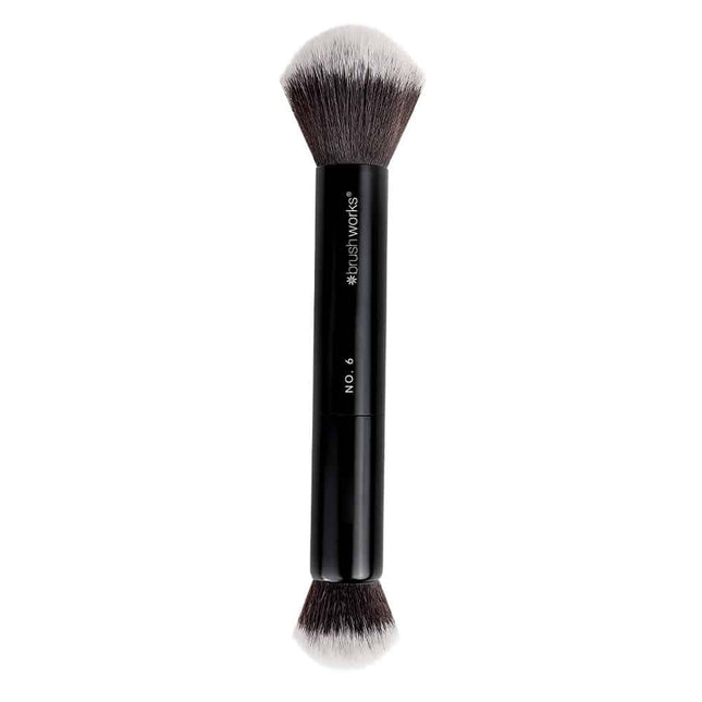 Brushworks No. 6 Double Ended Powder and Buff Brush