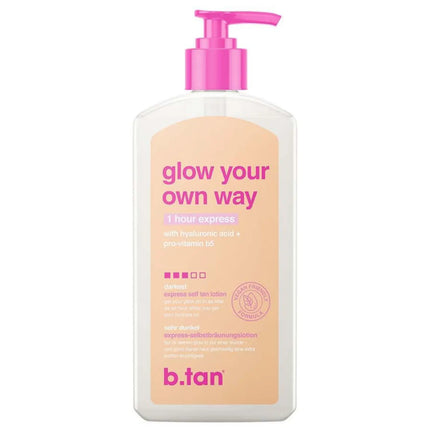 B.tan Glow Your Own Way Express Self Tan Lotion
