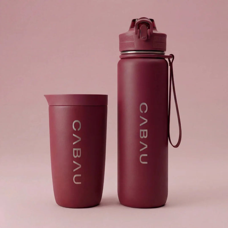 Cabau Lifestyle Bloom Cup Stainless Steel Cherry