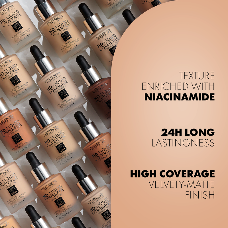 Catrice HD Liquid Coverage Foundation 032 Nude Beige, vloeibare foundation met hoge dekking, foto 6 van 7