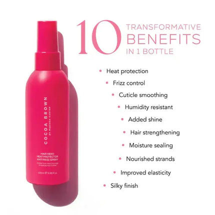 Cocoa Brown Hair Hero Heat Protection Anti Frizz Spray