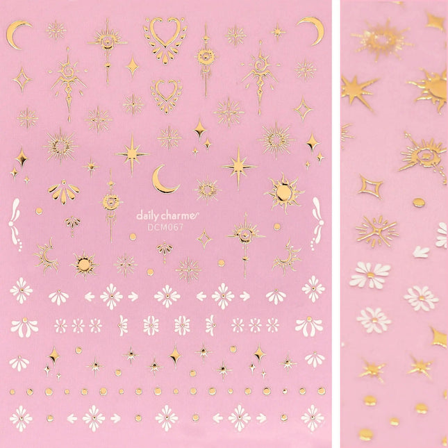 Daily Charme 3D Embossed Nail Art Sticker Celestial Element