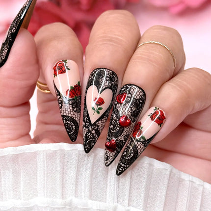 Daily Charme Floral Nail Art Sticker Sweetheart Roses