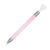 Silicone Twist Crystal Pick-Up Pen Pink White