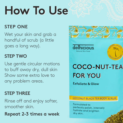 Delhicious Coconut Black Tea Body Scrub