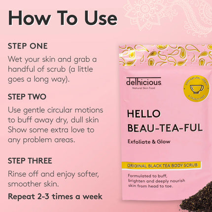 Delhicious Original Black Tea Body Scrub