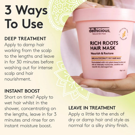 Delhicious Rich Roots 3-in-1 Nourishing Hair Mask Amla & Coconut