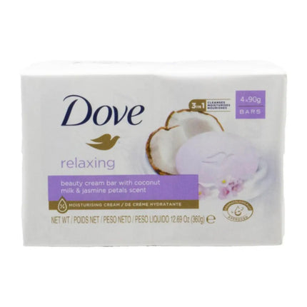 Dove Pampering Cream Bar Coconut Milk And Jasmine 4-Pack
