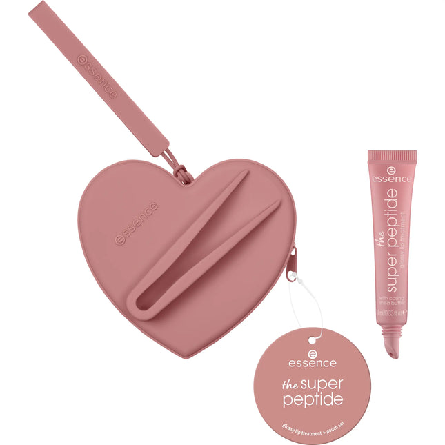 Essence The Super Peptide Glossy Lip Treatment + Pouch Set 01 All Toffee'd Up!