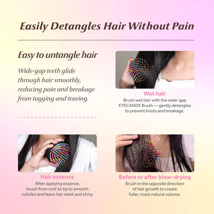 Eyecandy Rainbow Volume S Paddle Brush Melon Green