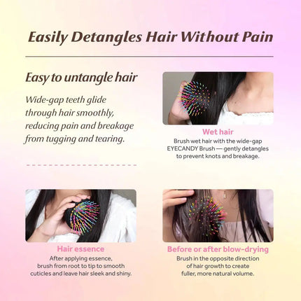 Eyecandy Rainbow Volume S Paddle Brush Sky Blue