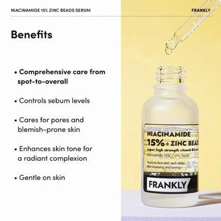 FRANKLY Niacinamide 15% Zinc Beads Serum