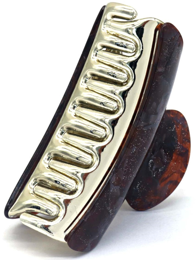 Hair Accessories Hair Claw Brown Gold 8.5cm