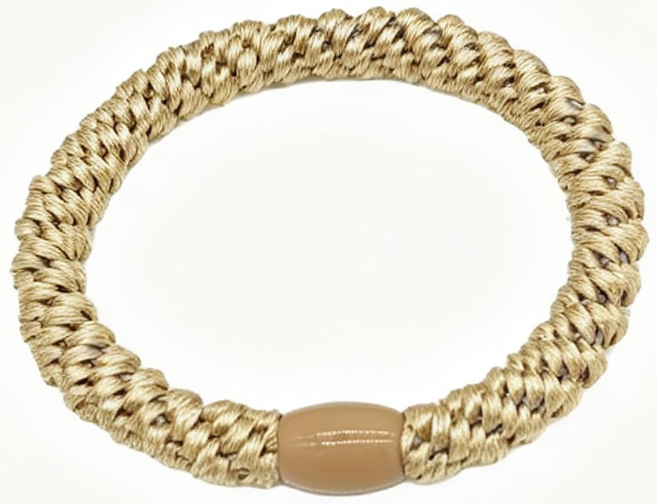 Hair Musthaves Hair Elastics 5pcs Beige, set van 5 zachte haarelastiekjes, foto 2 van 2