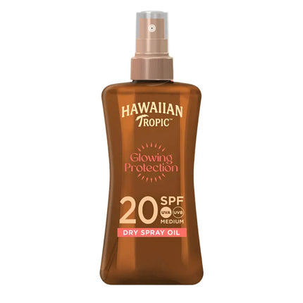 Hawaiian Tropic Glowing Protection Sunscreen Dry Oil Gel Water Resistant SPF 20
