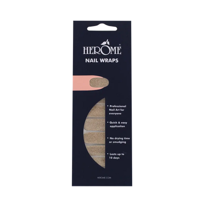 Herôme Nail Wraps Golden Glitter