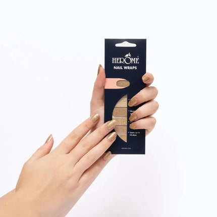 Herôme Nail Wraps Golden Glitter