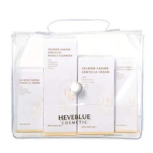 Heveblue Salmon Caring Centella Special Travel Kit Bag Set