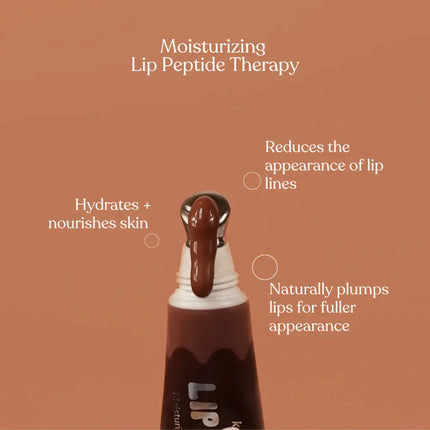 Kara Beauty Lip Syrup Moisturizing Peptide Therapy Milky Peach
