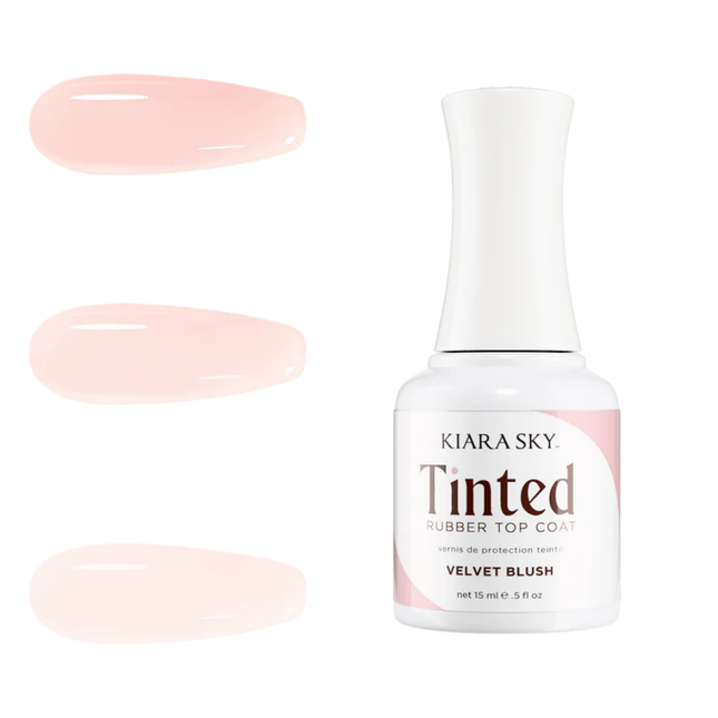 Kiara Sky Tinted Rubber Top Coat Velvet Blush