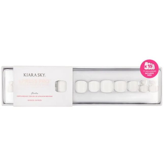 Kiara Sky xPress Pro Acrylic Press-on Toe Nails Arctic