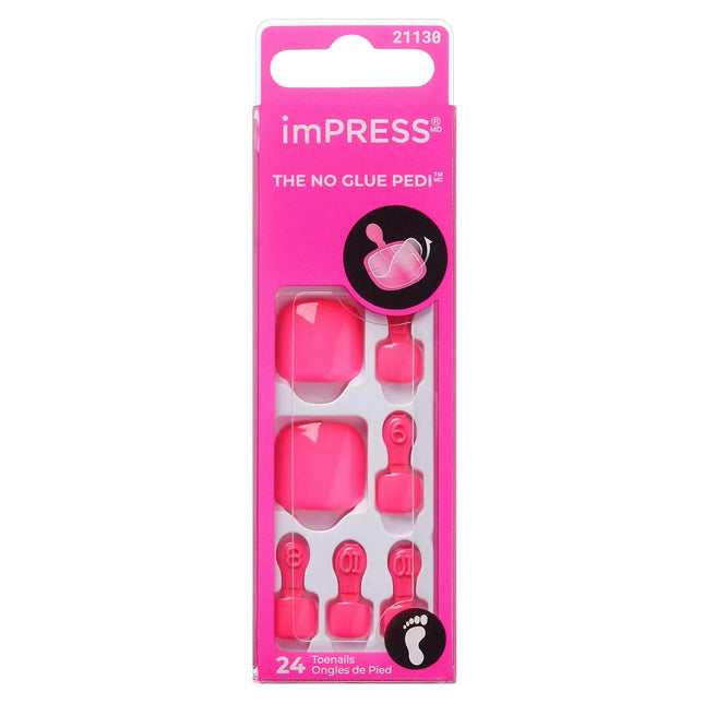 Kiss Impress Toenails Tickle Me Pink