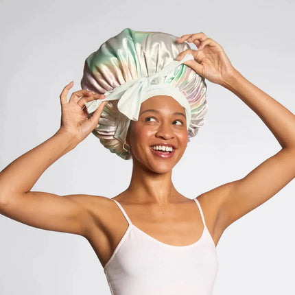 Kitsch Adjustable Oversized Satin Bonnet Aura