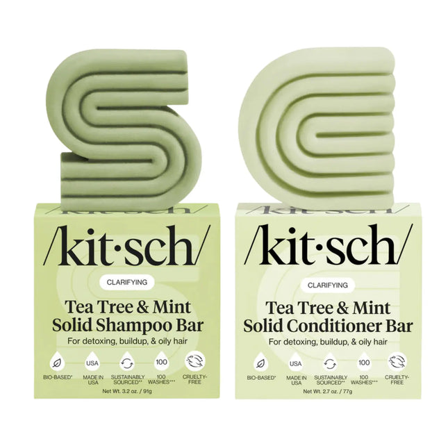 Kitsch Clarifying Tea Tree & Mint Shampoo & Conditioner Bar Set